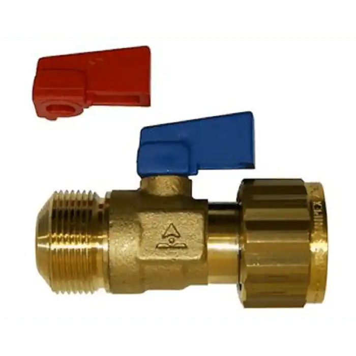 Extra rabatt Sanipex Classic Kulventil rött/blått vred till fördelare löpmutter-utvändig (12mm) M17 x M17