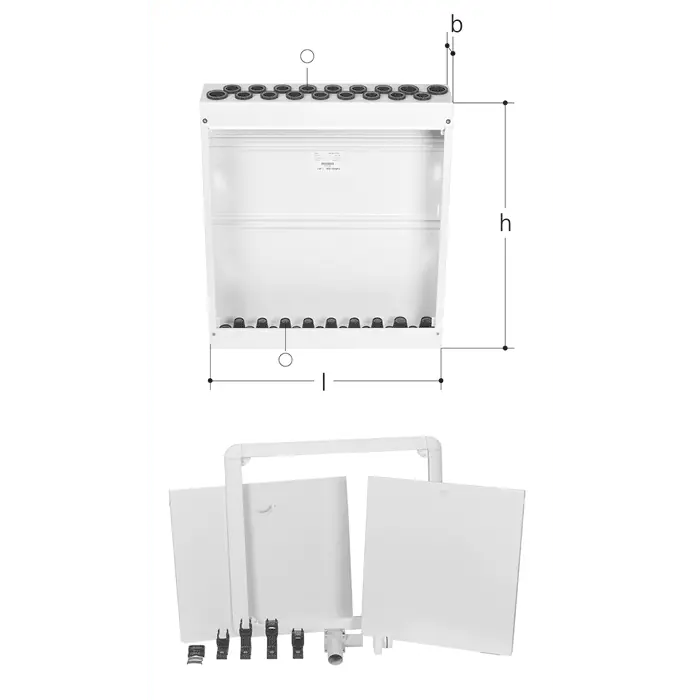 Sanipex Classic Tappvattenskåp 2x12 B823 mm x H552 mm x 107 mm Endast idag