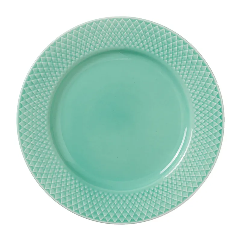 Lägg i varukorgen Rhombe tallrik Ø21 cm från Lyngby Porcelæn