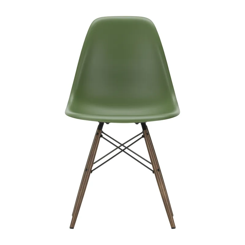 Billig Eames plastic side chair DSW stol brunbetsad från Vitra