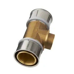 Roth, T-koppling, avstick invändig gänga, 63xG25x63, avz-mässing Premium
