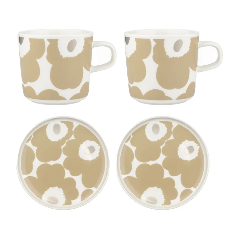 Unikko kopp med fat 20 cl 2-pack från Marimekko Snabb leverans