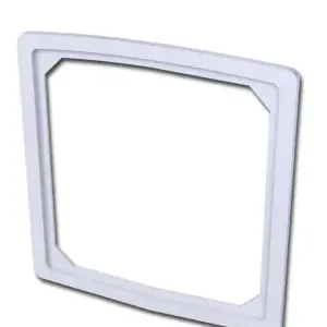 S1, Täckram, vit polerad RAL 9010 , 88x88x3mm Expressleverans
