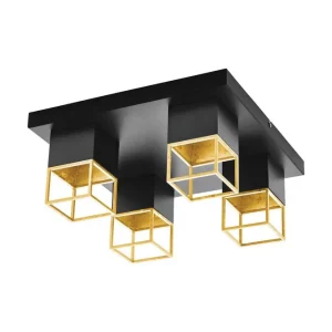 Eglo Taklampa Eglo Montebaldo Svart/Guld - Belysning & el Nyhet