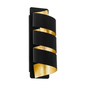 Erbjudande Eglo Vägglampa Eglo Elizondo Svart/Guld - Belysning & el