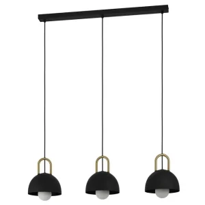 Nedsatt pris Eglo Takpendel Eglo Calmanera med 3 Lampor Svart, Mässing Svart/Mässing - Belysning & el