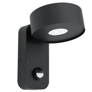 Populärt val Eglo Vägglampa Utebelysning Eglo Palosco med Sensor Svart - Trädgård & spabad