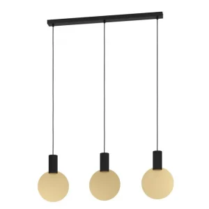 Lågt pris Eglo Takpendel Eglo Sarona med 3 Lampor Svart/Guld - Belysning & el