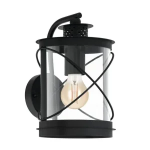 Erbjudande Eglo Vägglampa Utebelysning Eglo Hilburn Svart - Trädgård & spabad