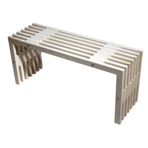Rabatter Bänk Utomhus EcoFurn 100 cm Furu vit oljad Furu vit oljad - Utemöbler