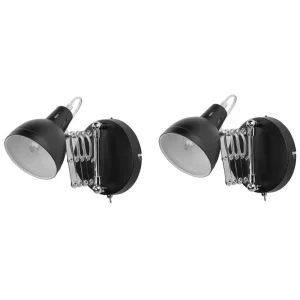 Klarve Vägglampa 2 st E14 Svart - Belysning & el Nedsatt pris