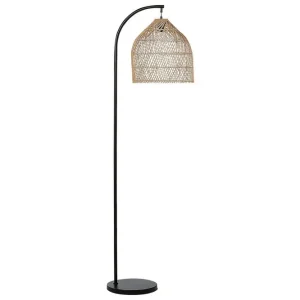 Lakskol Golvlampa 165 cm Svart/Natur - Belysning & el Kampanjpris