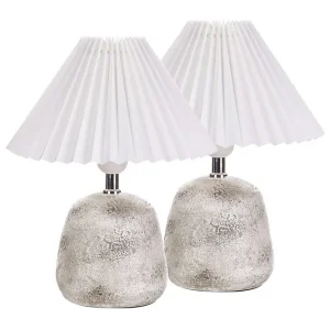Dovgado Bordslampa 32 cm 2 st E27 Ljusgrå/Vit - Belysning & el Lågt pris