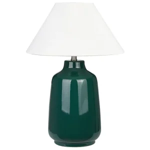 Fri frakt Columbrete Bordslampa 57 cm E27 Mörkgrön/Vit - Belysning & el