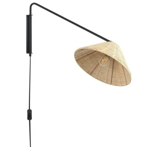 Thirassia Vägglampa E27 Svart/Natur - Belysning & el risnedsättning