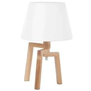 Gorgona Bordslampa 42 cm E14 Ljus trä/Vit - Belysning & el Lägg i varukorgen