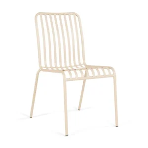 Comfort Garden Jarva Matstol Utomhus i metall för balkong och uteplats Beige - Utemöbler Nyhet