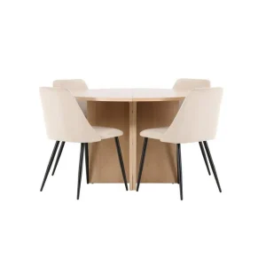 Billig Venture Home Matgrupp Strada Runt 120/170 cm med Night Stolar 4 st 4 st - Möbler