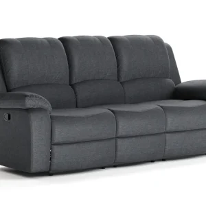 Comfort Living Norbo Reclinersoffa - Fällbar soffa 3-sits - Biosoffa i Tyg Mörkgrå - Möbler Snabb frakt