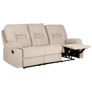 I lager 3-sits Reclinersoffa manuell Bergen Beige, svart Beige, svart - Möbler