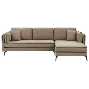 3-sitssoffa Altan Brun, Svart, Vänstervänd Beige - Möbler Snabb frakt