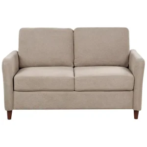 Extra rabatt 2-sitssoffa Mare Beige, mörkt trä Beige, mörkt trä - Möbler