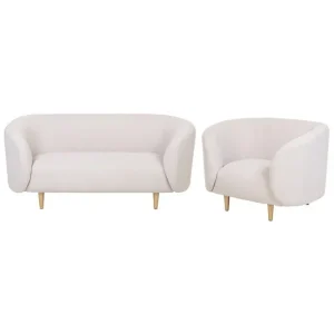 3-sits Soffgrupp Loen Beige/guld Beige/guld - Möbler Lägg i varukorgen