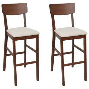 Barstol Ambler set om 2 Ljus Trä-Beige Ljus Trä-Beige - Möbler Trygg betalning