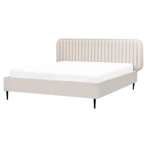 risnedsättning Dubbelsäng Brin med lamellram Beige-Svart, 160x200 cm Beige-Svart, 160x200 cm - Möbler