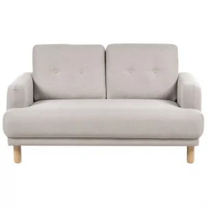 2-sitssoffa Tuve Beige, ljust trä, Polyester Beige, ljust trä, Polyester - Möbler Begränsat antal
