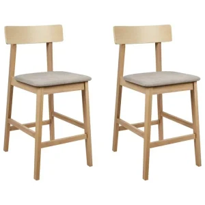 Extra rabatt Barstol Isanti set om 2 Ljus Trä-Beige Ljus Trä-Beige - Möbler