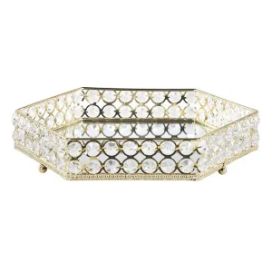 Bricka Vatan Guld, 28x25x6 cm Guld, 28x25x6 cm - Hushåll Fynd