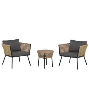 Cafeset Gargano Brun/grå Brun/grå - Utemöbler risnedsättning