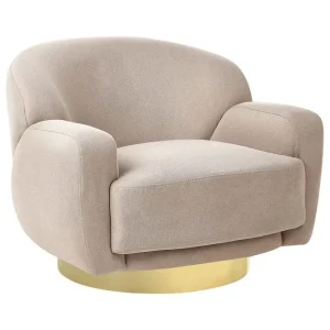 Reapris Fåtölj Lejre Taupe/guld Taupe/guld - Möbler
