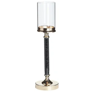 Kampanjpris Ljusstake Abbeville Svart/guld, 13x13x48 cm Svart/guld, 13x13x48 cm - Inredning