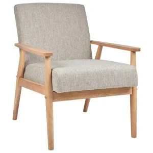 Extra rabatt Fåtölj Esrum Grå/ljust trä, Polyester Grå/ljust trä, Polyester - Möbler