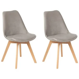 Handla nu Matsalsstol Dakota Ii set om 2 Beige-Ljust Trä Beige-Ljust Trä - Möbler