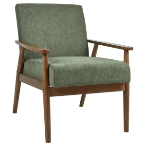 Reapris Fåtölj Esrum Grönt/mörkt trä, Polyester Grönt/mörkt trä, Polyester - Möbler