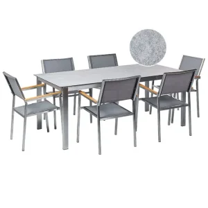 Matsalsset Cosoleto/Grosseto Grå/Silver, 6-Sits Grå/Silver, 6-Sits - Utemöbler Extra rabatt