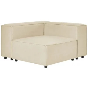 Hörnsektion Aprica Beige, svart, Linne Beige - Möbler Beställ idag
