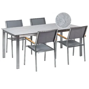 Kampanjpris Matsalsset Cosoleto/Grosseto Grå/Silver, 4-Sits Grå/Silver, 4-Sits - Utemöbler