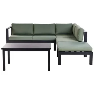 Loungegrupp Messina Grön/svart/grå Grön/svart/grå - Trädgård & spabad Beställ nu