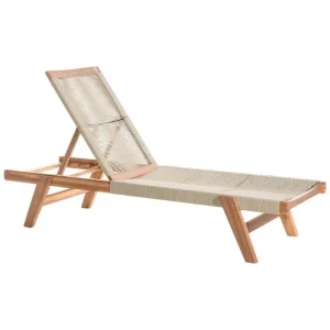 Snabb frakt Loungestol Prossedi Beige/ljust trä Beige/ljust trä - Utemöbler