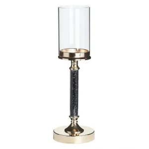 Ljusstake Abbeville Svart/guld, 13x13x41 cm Svart/guld, 13x13x41 cm - Inredning Endast idag