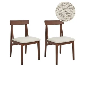 Matsalsstol Isle set om 2 Mörk Trä-Beige Mörk Trä-Beige - Möbler Utförsäljning
