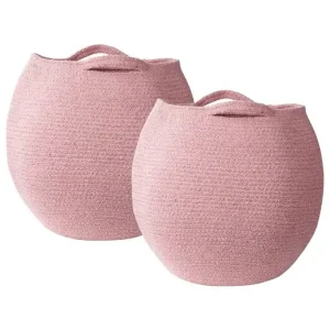 Bästa pris Korg Panjgur set om 2 Rosa Rosa - Förvaring