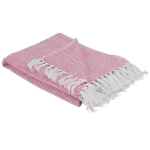 Beställ idag Pläd Tangier Rosa/Vit Rosa/Vit - Textil & mattor