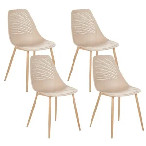 Lågt pris Matsalsstol Hazelton set om 4 Beige-Ljust Trä Beige-Ljust Trä - Möbler