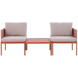 Loungegrupp Terracina Orange/Vit Orange/Vit - Utemöbler Outlet