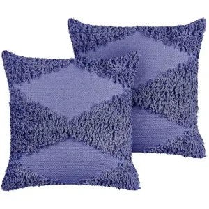 Utförsäljning Prydnadskuddar Rhoeo set om 2 Violett Violett - Textil & mattor